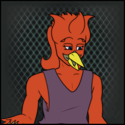 Mersala, a red bird woman